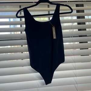 SKIMS Soft Smoothing Seamless Thong Bodysuit Navy Medium NWT